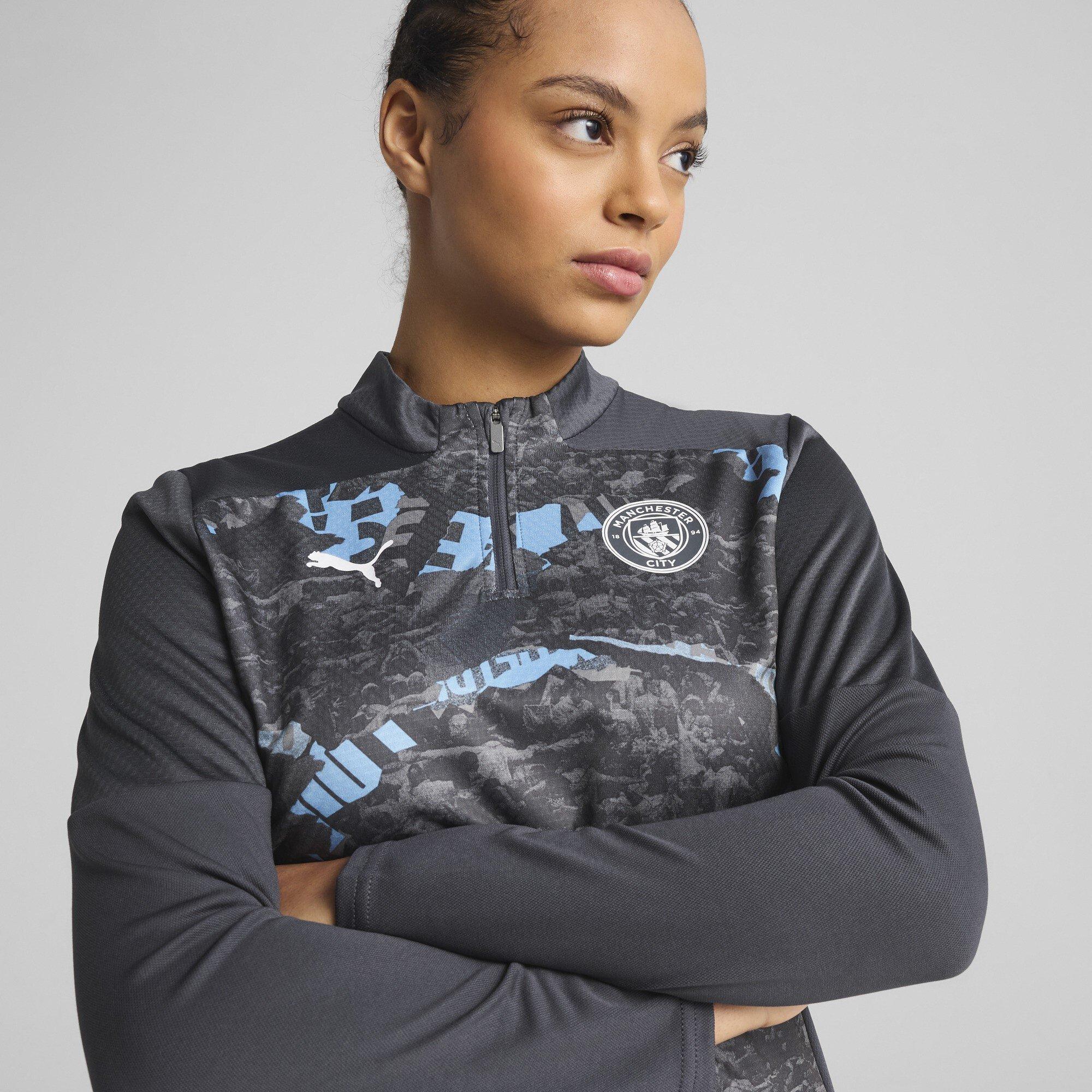 Puma Manchester City Pre Match Quarter Zip Top 2024 2025 Womens