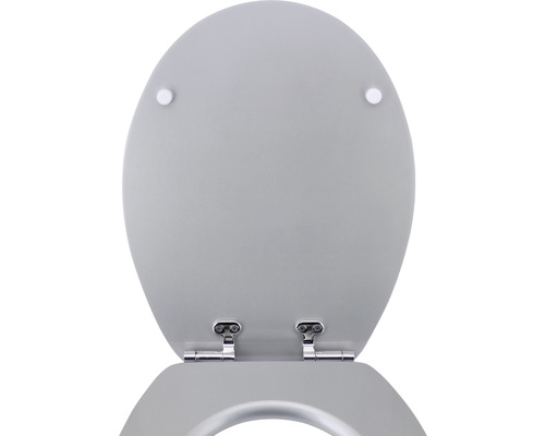 form&style toiletzitting metallic grijs MDF met soft-close mechanisme