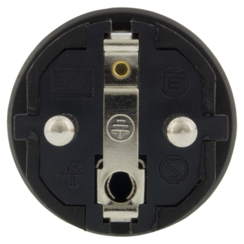Stekker Rubber Geaard Spatwaterdicht Zwart