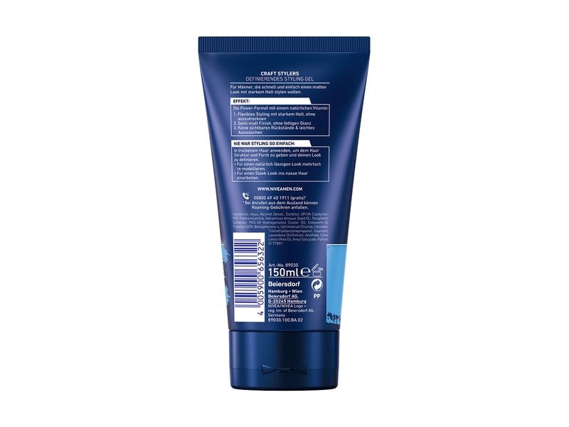 NIVEA MEN Haargel Defining Styling 150 ml Haarstyling Gel mit Semi-Matt Finish