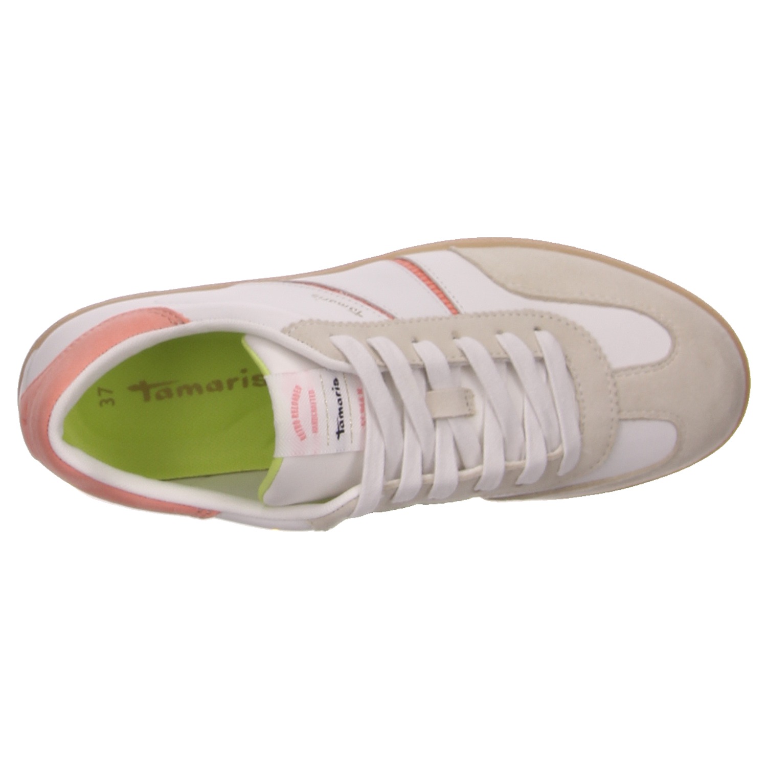 Tamaris Schnürhalbschuh weiß weiss/weiss kombi