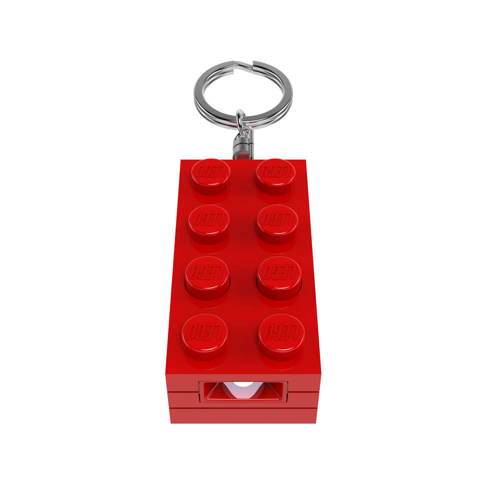 LEGO sleutelhanger met licht - red brick