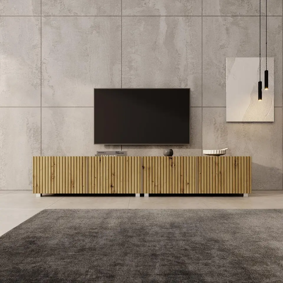 Meubella - TV-Meubel Kenderes - Eiken - 200 cm