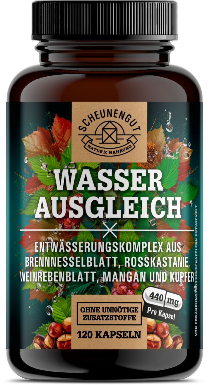 Scheunengut® WASSERAUSGLEICH | pflanzliche Entwässerungskapseln mit Brennnessel, Rosskastanie uvm.