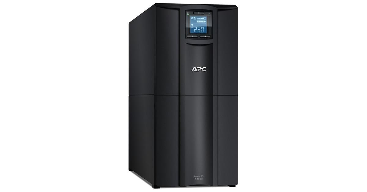 APCSmart-UPS SMC3000I Noodstroomvoeding ups  (Zwart, 8x C13, 1x C19, Tower, USB, 3000VA)