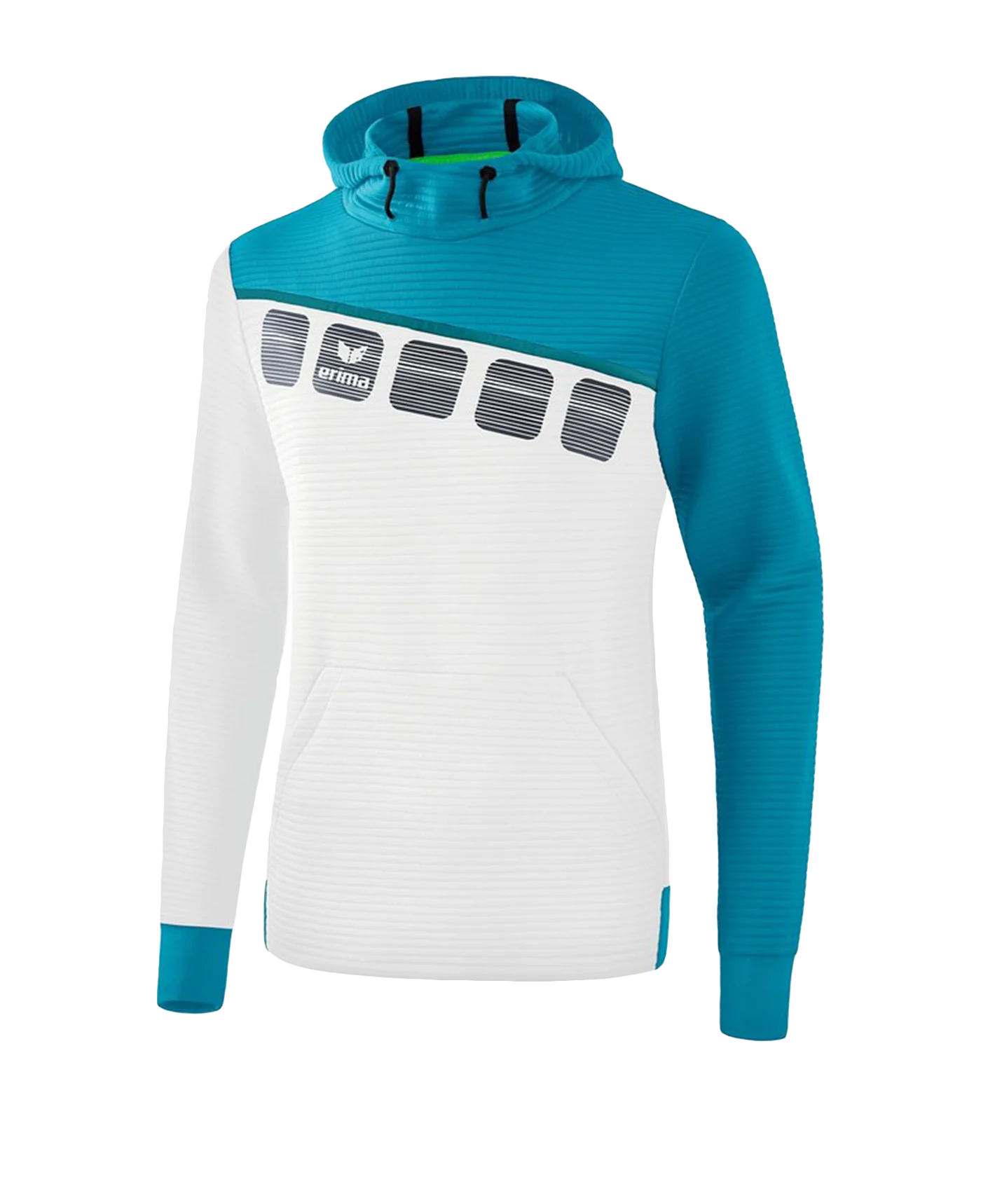 Erima 5-C Kapuzensweat Kids Weiss Blau
