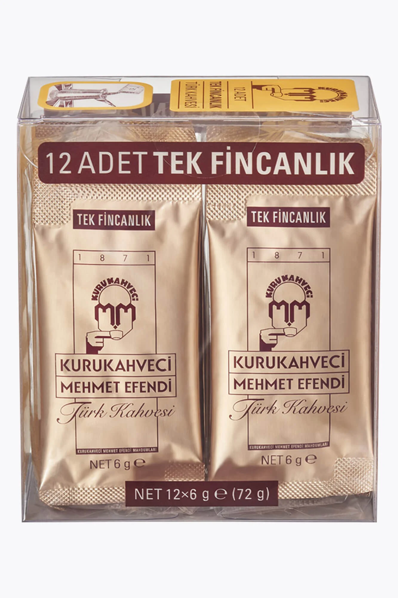Kurukahveci Mehmet Efendi Turkish Coffee 12x6g