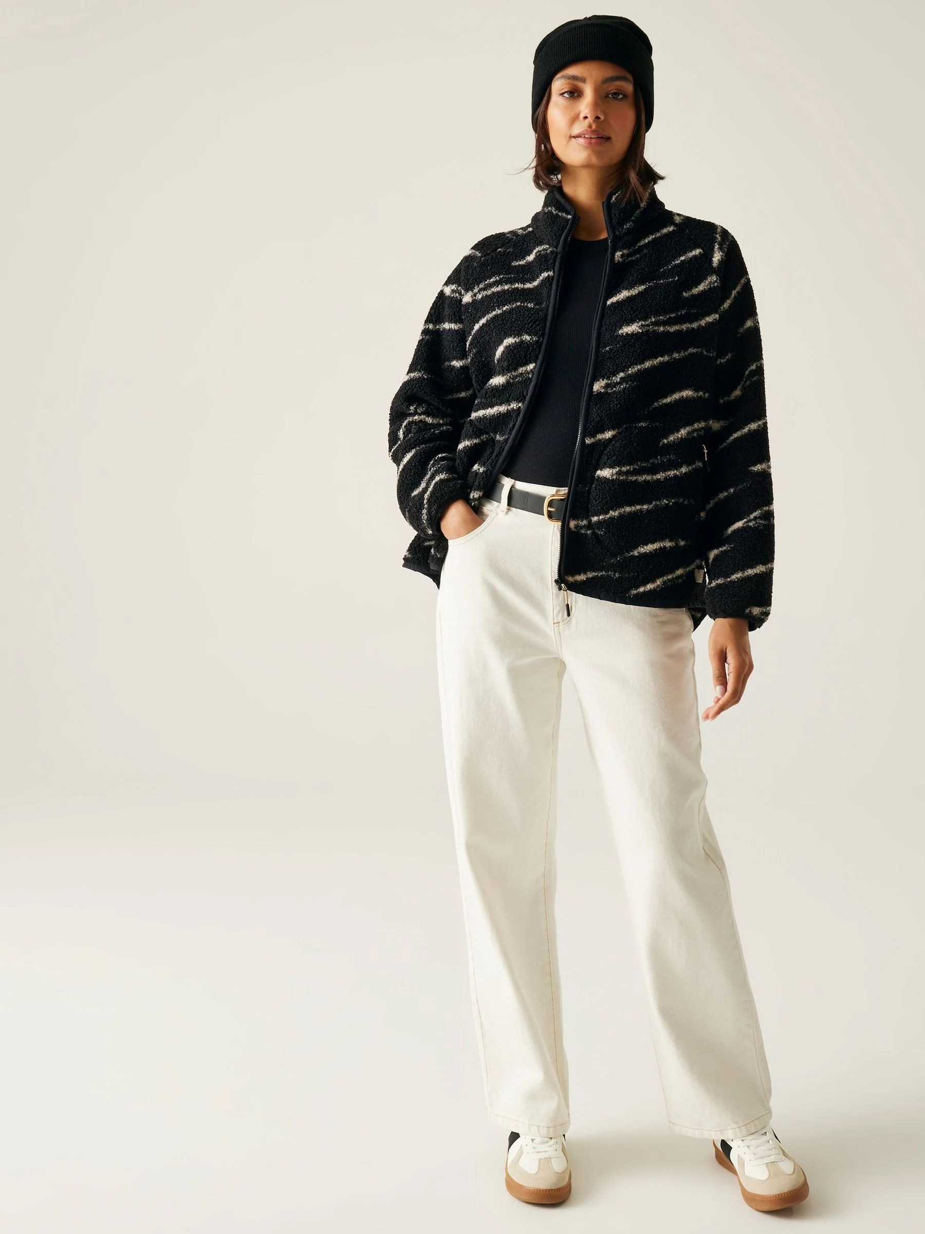 Zwart - Regatta Frankie Borg Full Zip Fleece