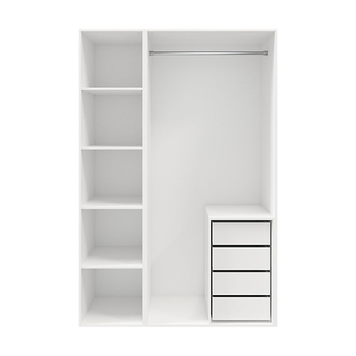 Caisson blanc GoodHome Atomia H. 225 x L. 100 x P. 58 cm