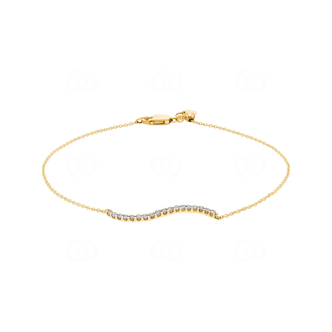 0.20 Karat Diamantarmband 750/18 K Gelbgold