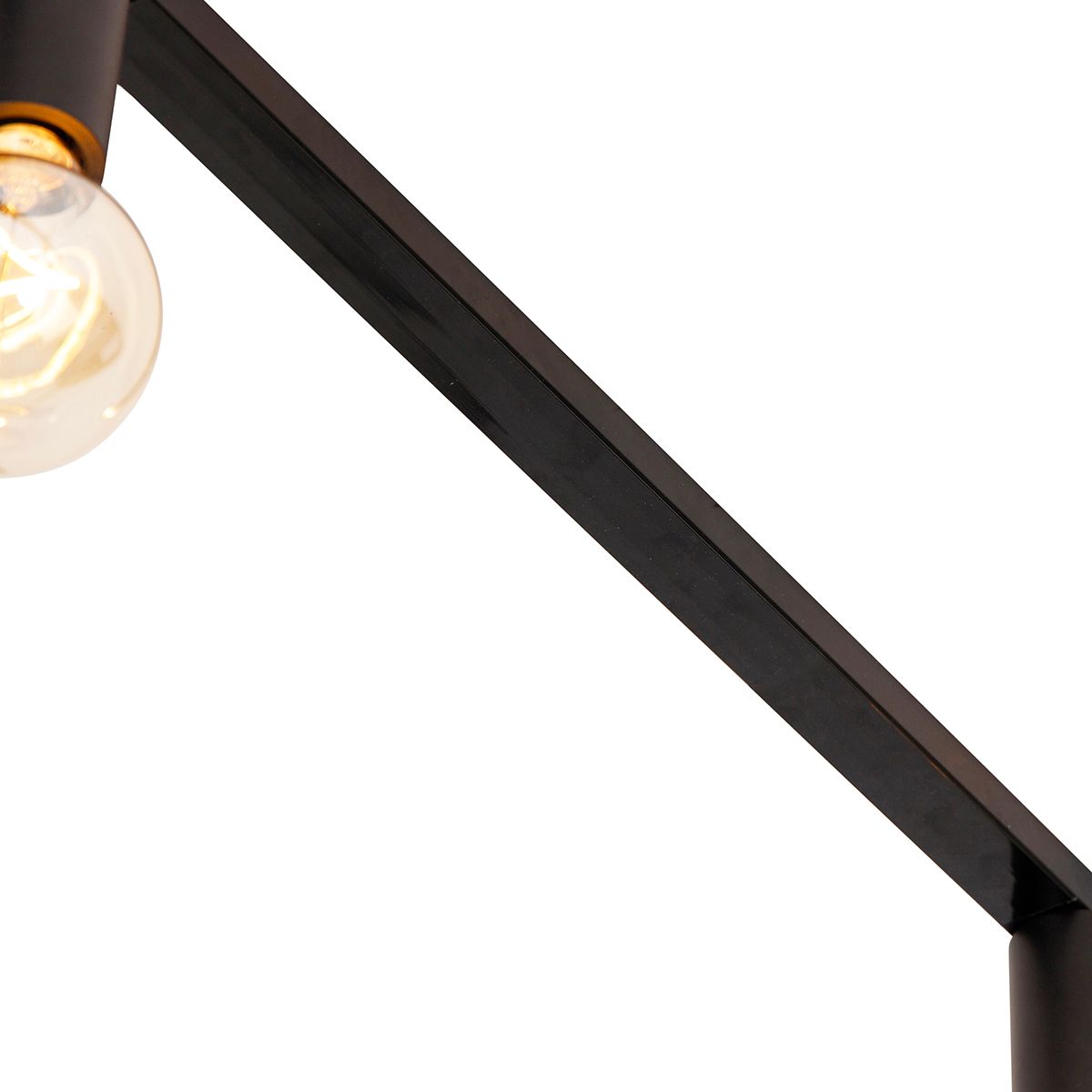 Moderne 1-fase railsysteem 5-lichts incl. E27 fitting zwart - Jeana