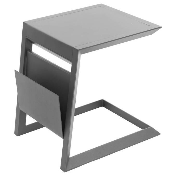 Table d'appoint de jardin carrée ALLURE Graphite