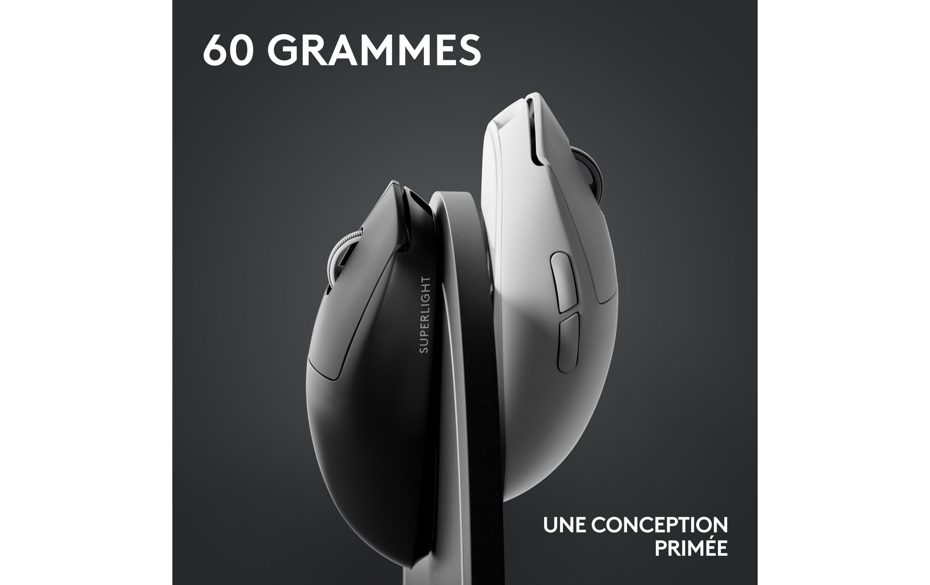 Gaming-Maus Pro X Superlight 2 Lightspeed Schwarz<br>Extrem leichte Gaming-Maus mit leistungsvoller Performance