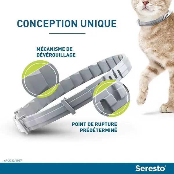 Coleira Seresto contra pulgas e carrapatos para gatos (3 unidades)