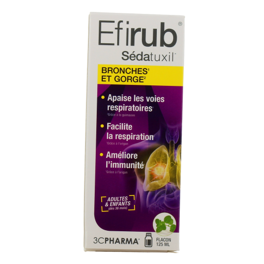 3C Pharma Efirub Sedatuxil sirop bronches et gorge