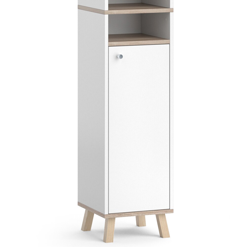 Vicco Hochschrank Badschrank Regalschrank Senyo Sonoma/Weiß Badezimmer Badmöbel