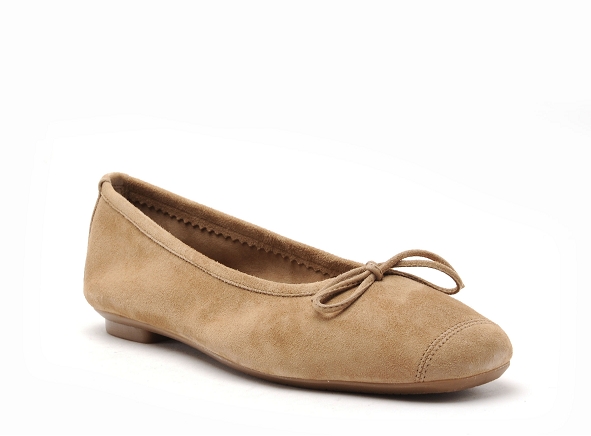 Reqins ballerines femme harmonie cuir velours beige
