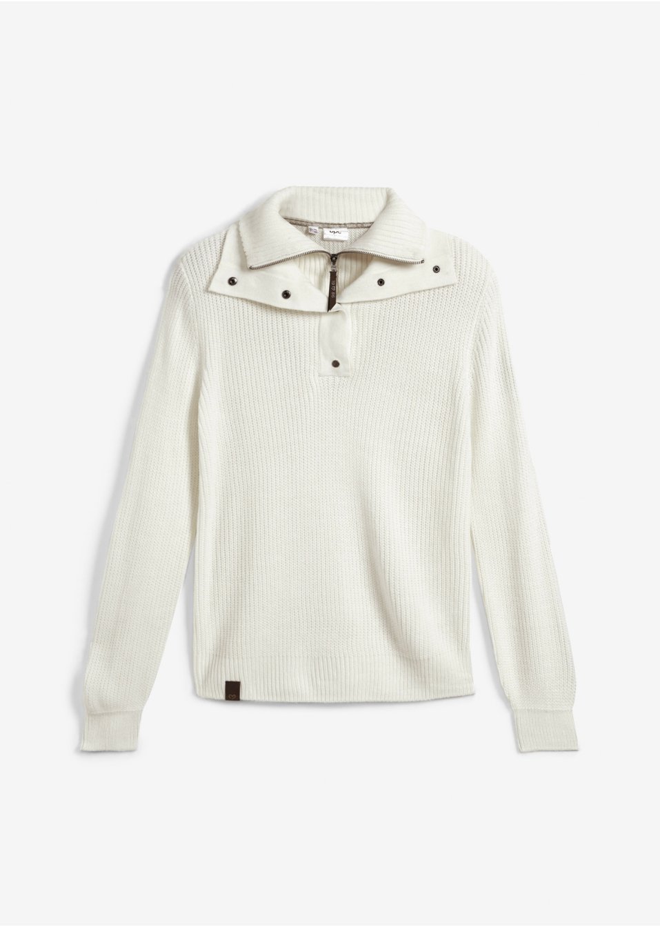 Pull camionneur en maille avec col 2 en 1