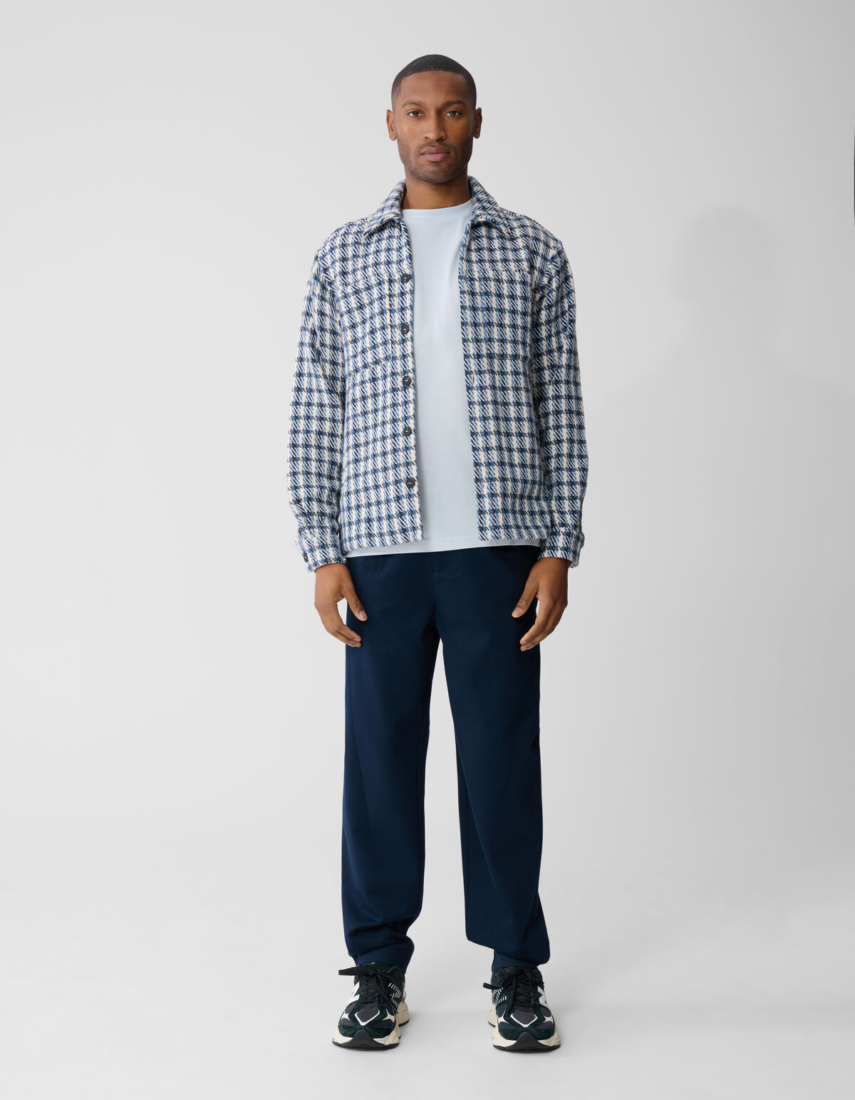 Pleated Regular Fit Broek Donkerblauw