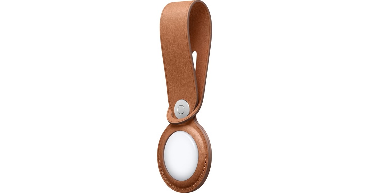 AppleLeren AirTag-hanger - Zadelbruin hoesje  (Bruin)
