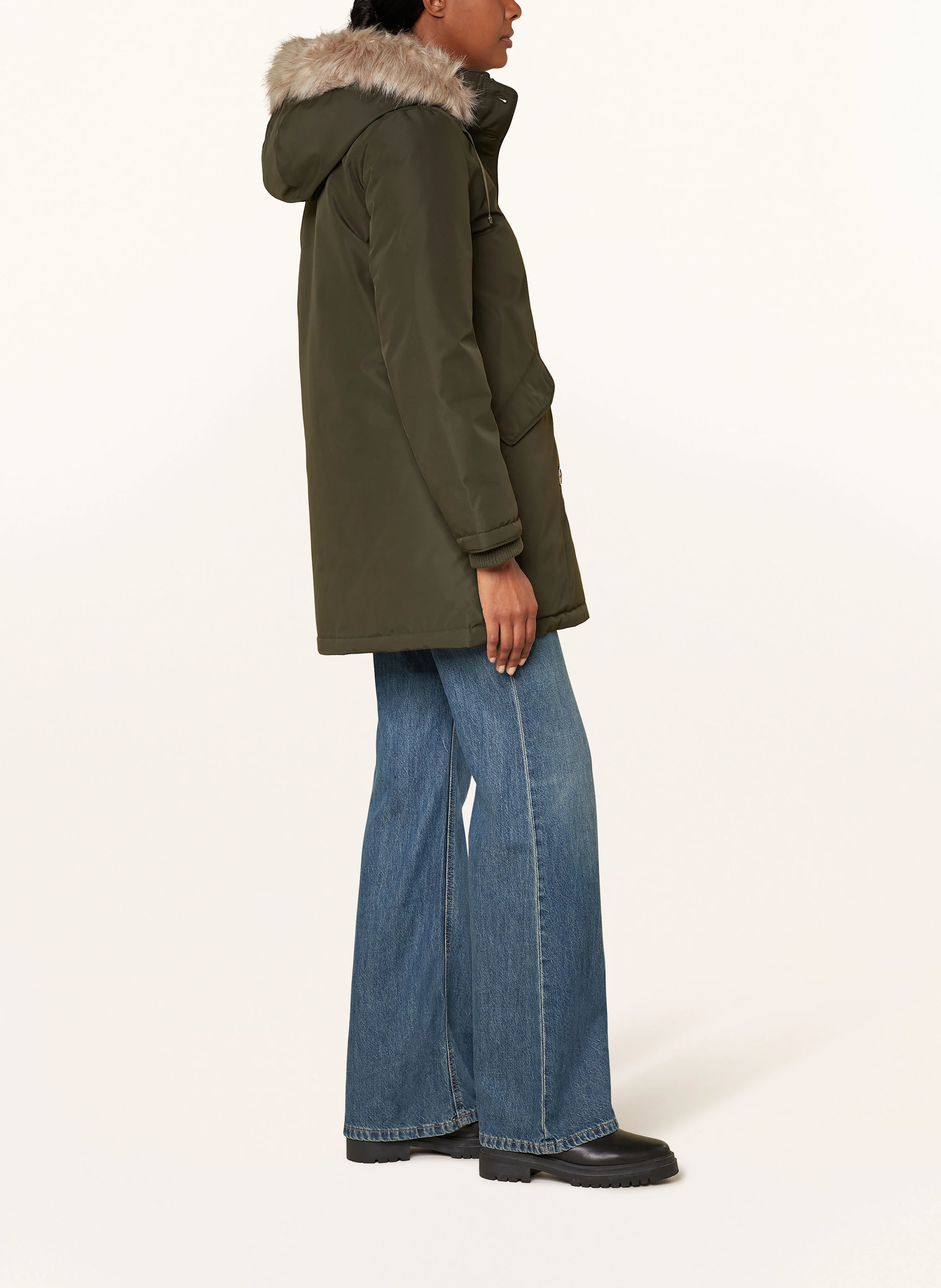 LAUREN RALPH LAUREN Parka mit abnehmbarer Kapuze und Kunstpelz