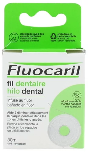 Fluocaril fil dentaire infusé au fluor - 30 mètre