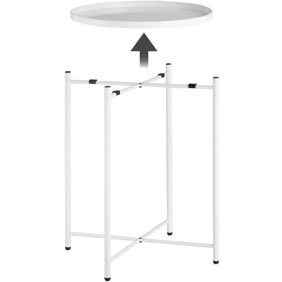 tectake Bijzettafel Chester 45,5x45,5x53cm, Wit