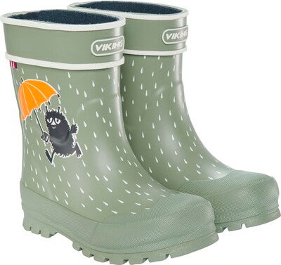 Viking Alv Jolly Mummitrollet Gummistøvler, Green