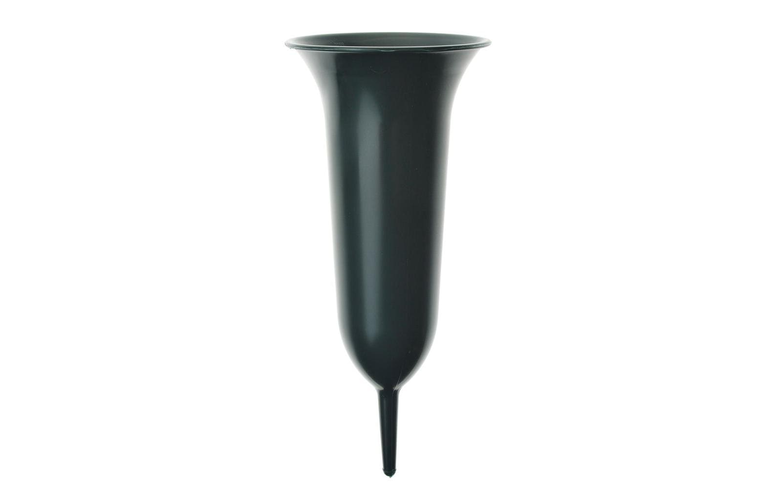 Grabvase Trompus, 26 cm DunkelgrünFrostsichere Grabvase