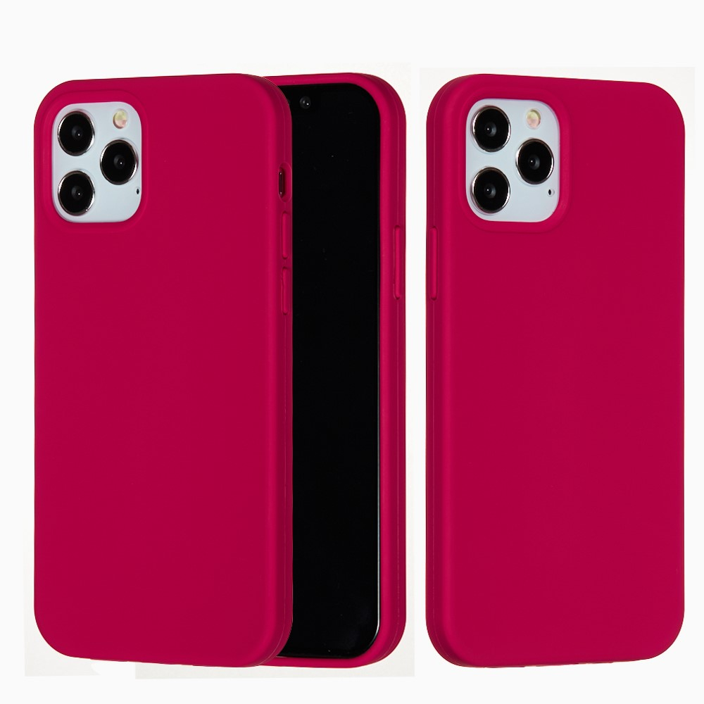 iPhone 13 Pro Silikon Case Hülle - Dunkelrot