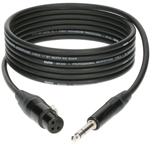 Klotz M1FS1B0500 microfoonkabel 3p XLR female - 3p 6.35 mm jack 5 m
