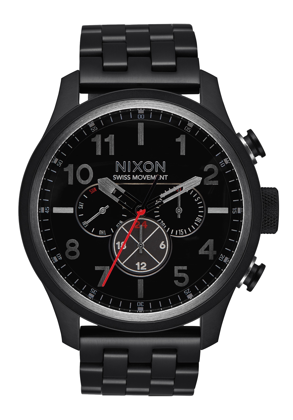 Nixon The Safari Dual Time All Black A1081-001