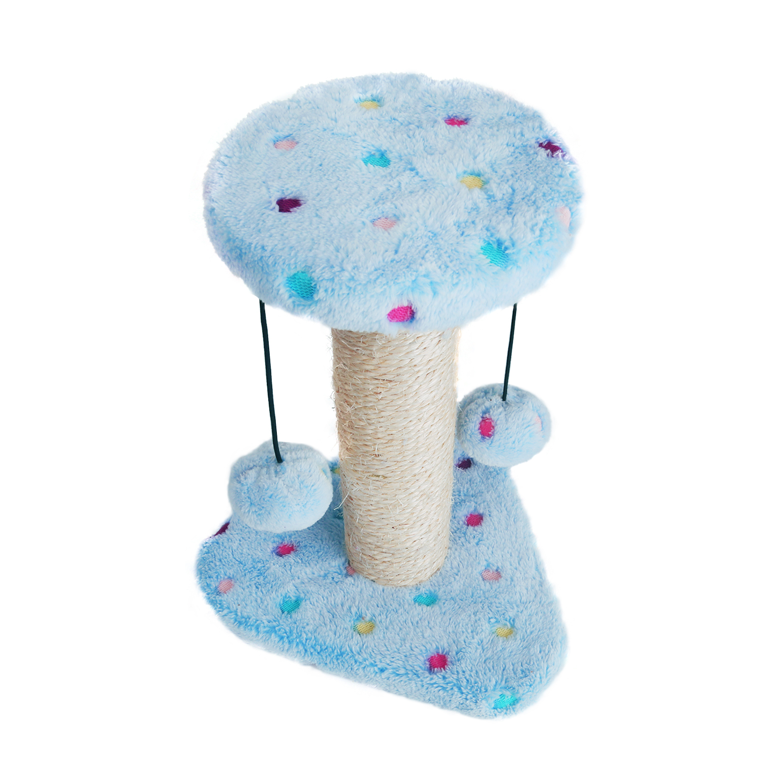 Arranhador de sisal para gatos Nobleza com brinquedo. Pequeno, azul. Dimensões: 20*22*28cm