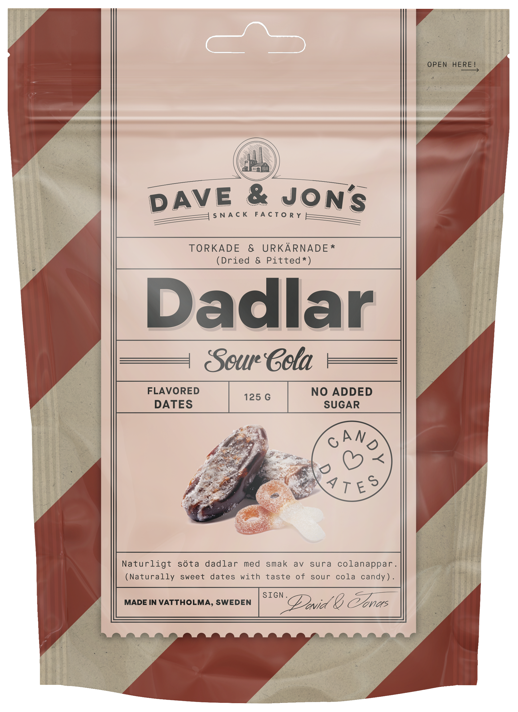 Dave &amp; Jon's Sour Cola Dadler 3x125g