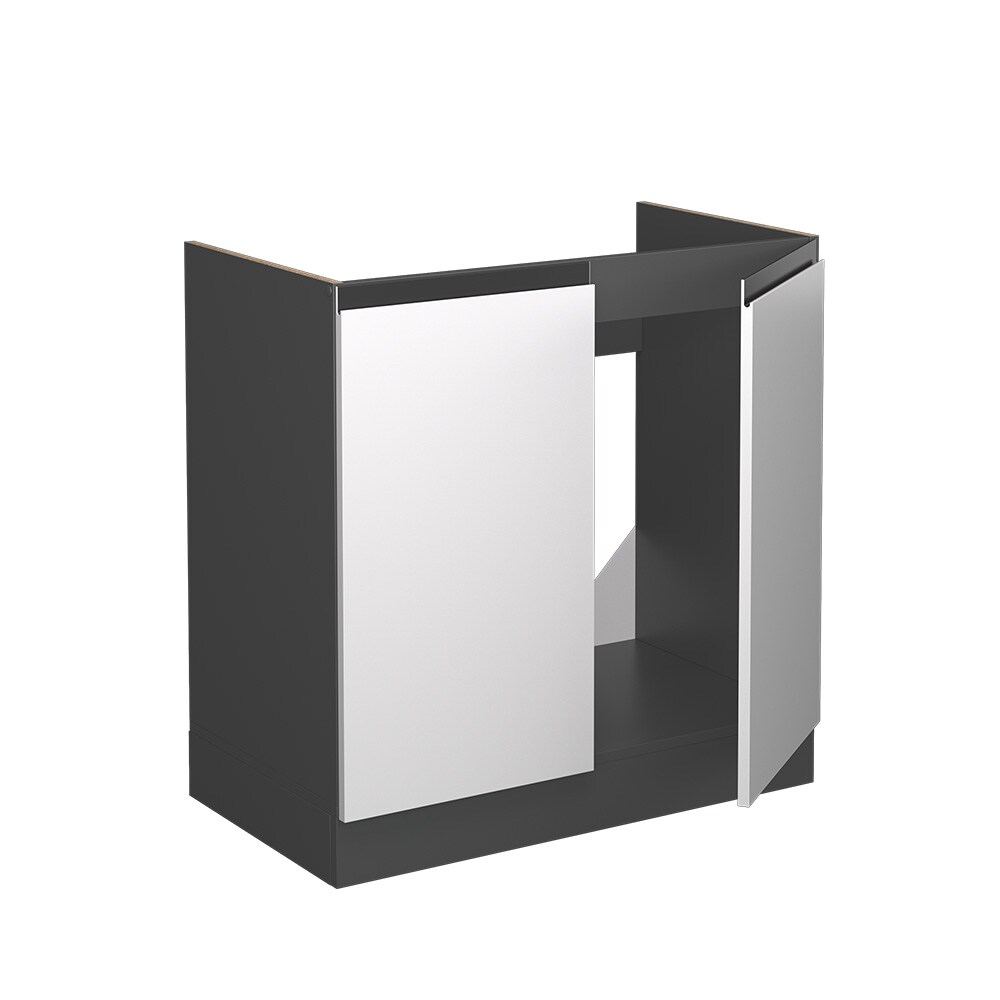 Vicco Spülenunterschrank Küchenschrank Küchenmöbel R-Line J-Shape Anthrazit Weiß 80 cm modern