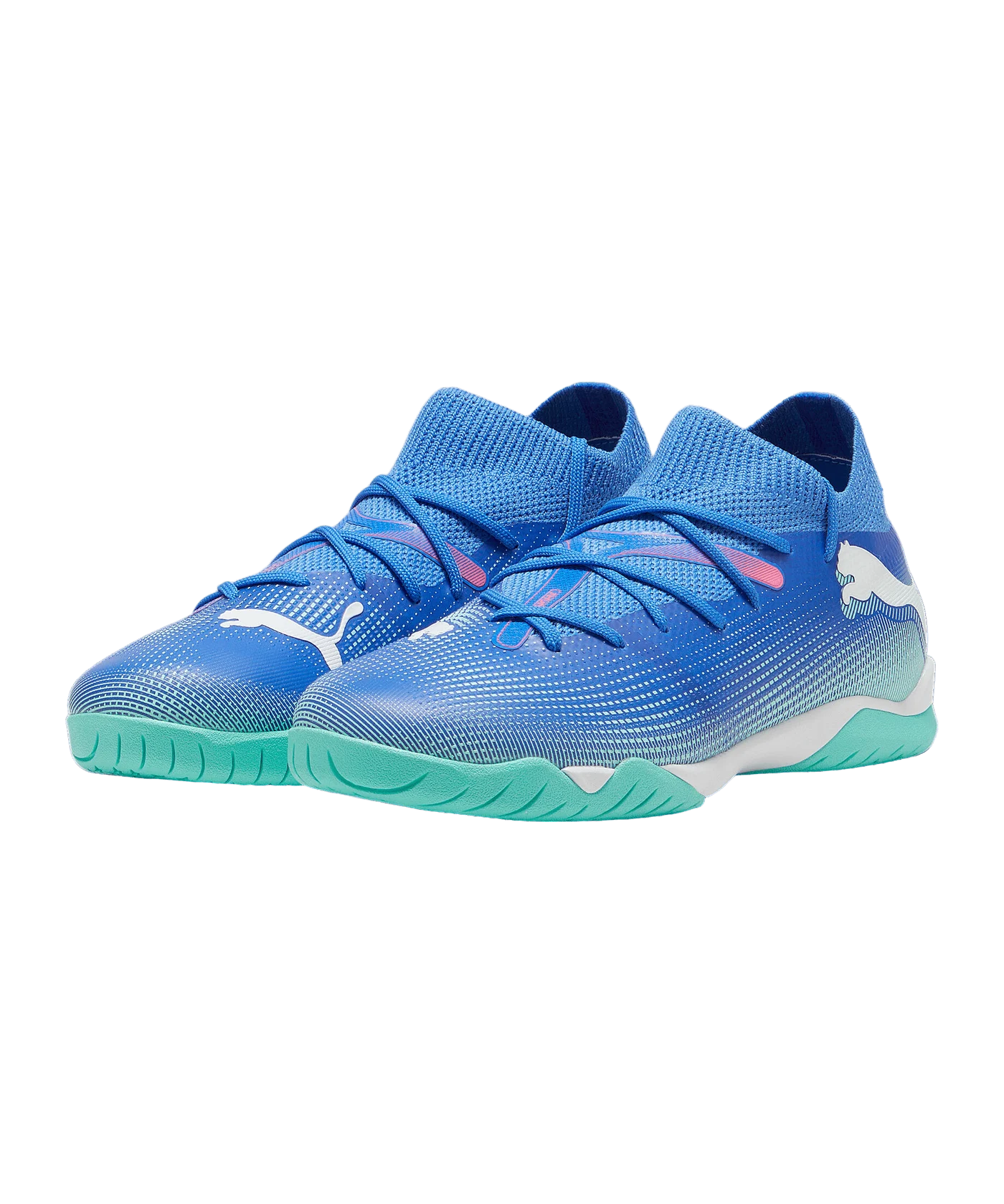 PUMA FUTURE 7 Match IT Halle Mid Formula Jr Kids Blau Weiss F01