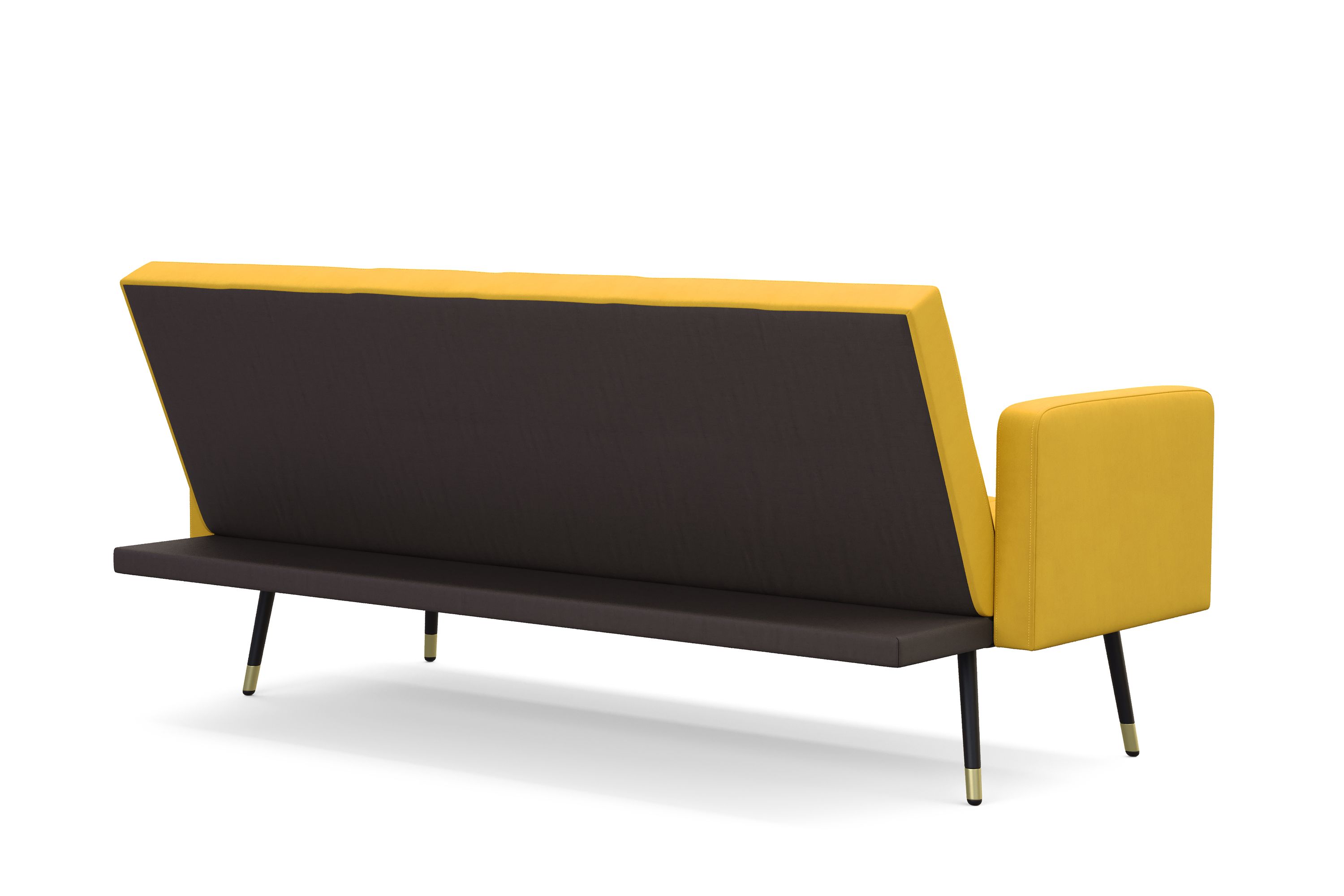 Schlafsofa Samt CALVIN gelb
