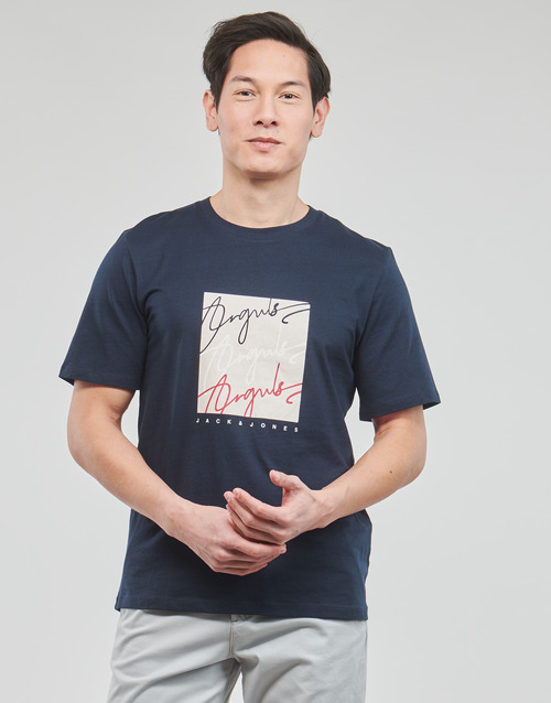 Jack & Jones - JORJOSHUA SS TEE CREW NECK - Marine