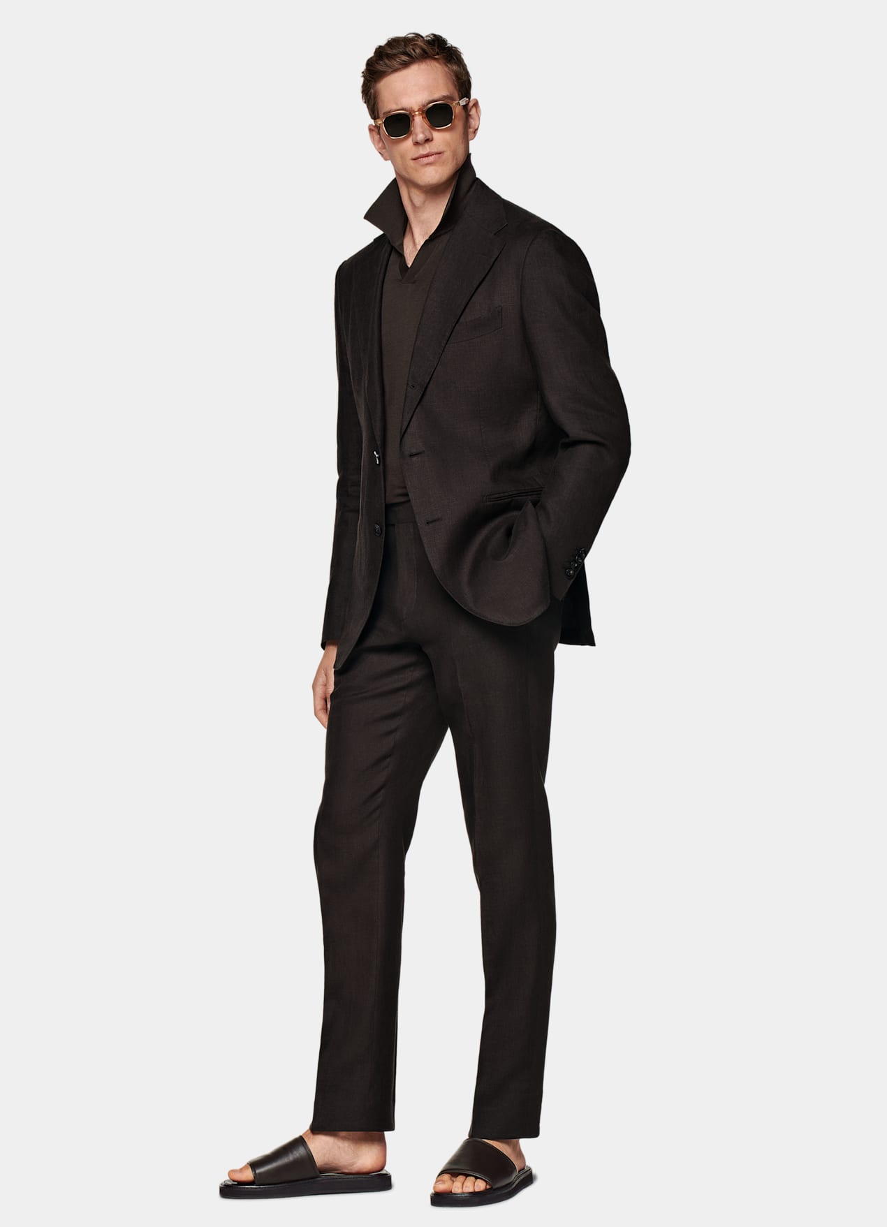 Costume Roma coupe Relaxed marron foncé