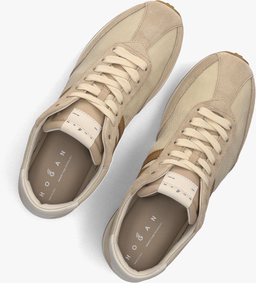 beige hogan lage sneakers h699 allacciato h