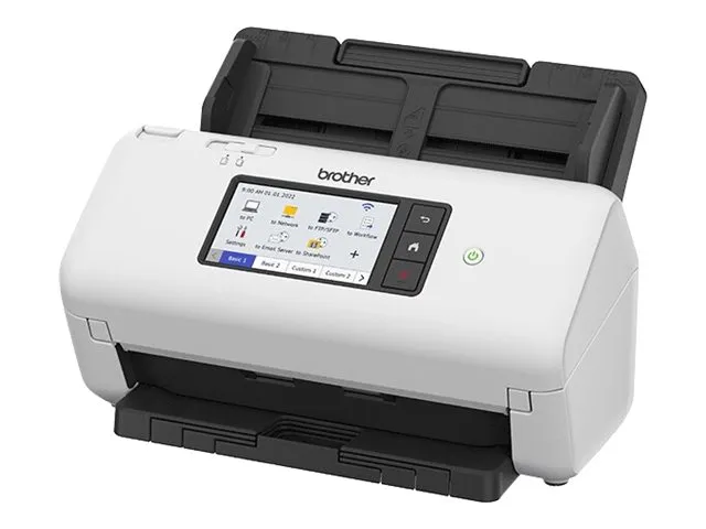 Brother ADS-4700W - Dokumentscanner - Dual CIS - Duplex - A4 - 600 dpi x 600 dpi - op til 40 ppm (mono) / op til 40 ppm (farve) - ADF (80 ark) - op til 6000 scanninger pr. dag - USB 3.0, LAN, Wi-Fi(n), USB 2.0 (Host)