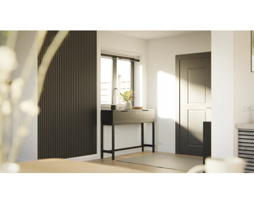 Fjordwall akoestisch paneel linoleum zwart 2400 x 600 x 20 mm