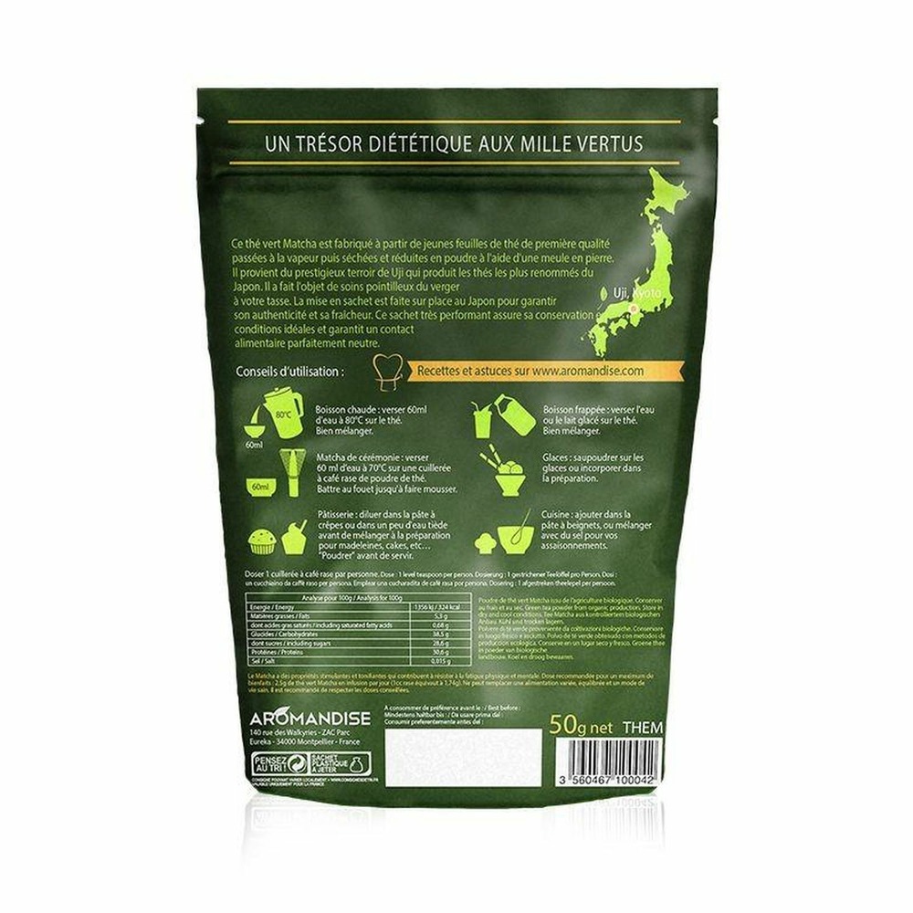 Thé vert bio matcha en poudre 250 g
