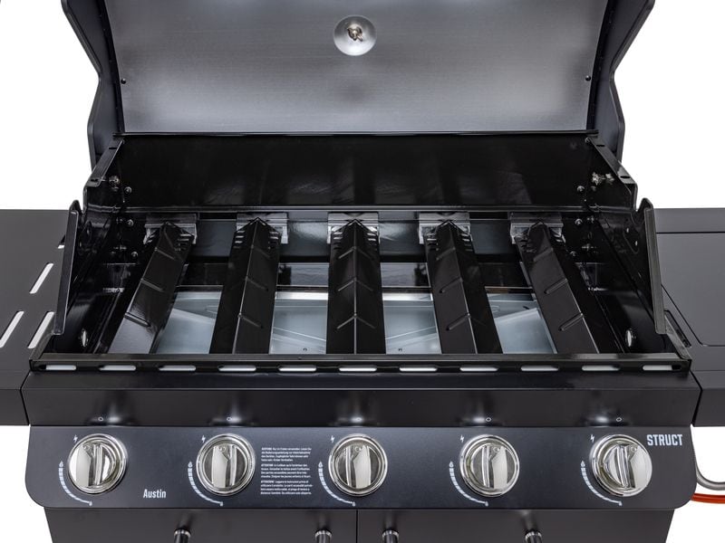 STRUCT Gasgrill Austin 5B Mobiler Gasgrill mit 5 Brennern und einer Seitenkochstelle