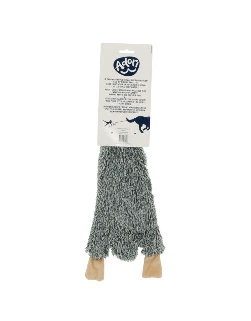 Adori Hondenspeelgoed Skinny Koe - Knuffel - 40 cm Grijs