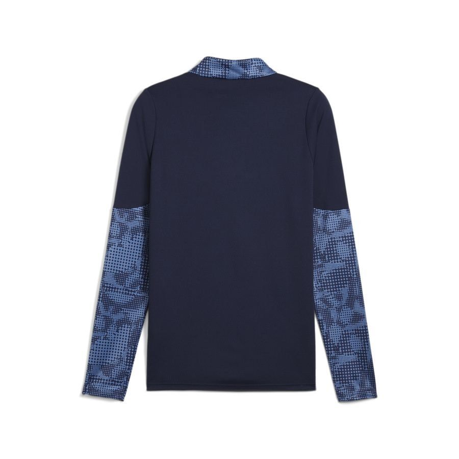 PUMA Maillot d'Entraînement teamCUP Fermeture Éclair 1/4 - PUMA Navy/Argenté/Bleu