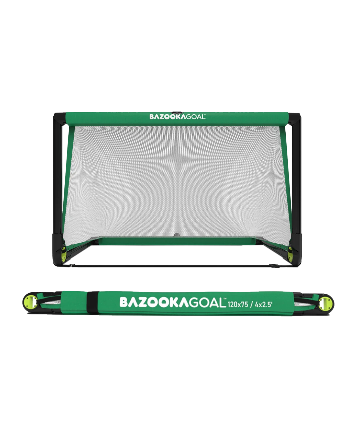 Bazookagoal Teleskoptor | 120x75 cm Grün Weiss