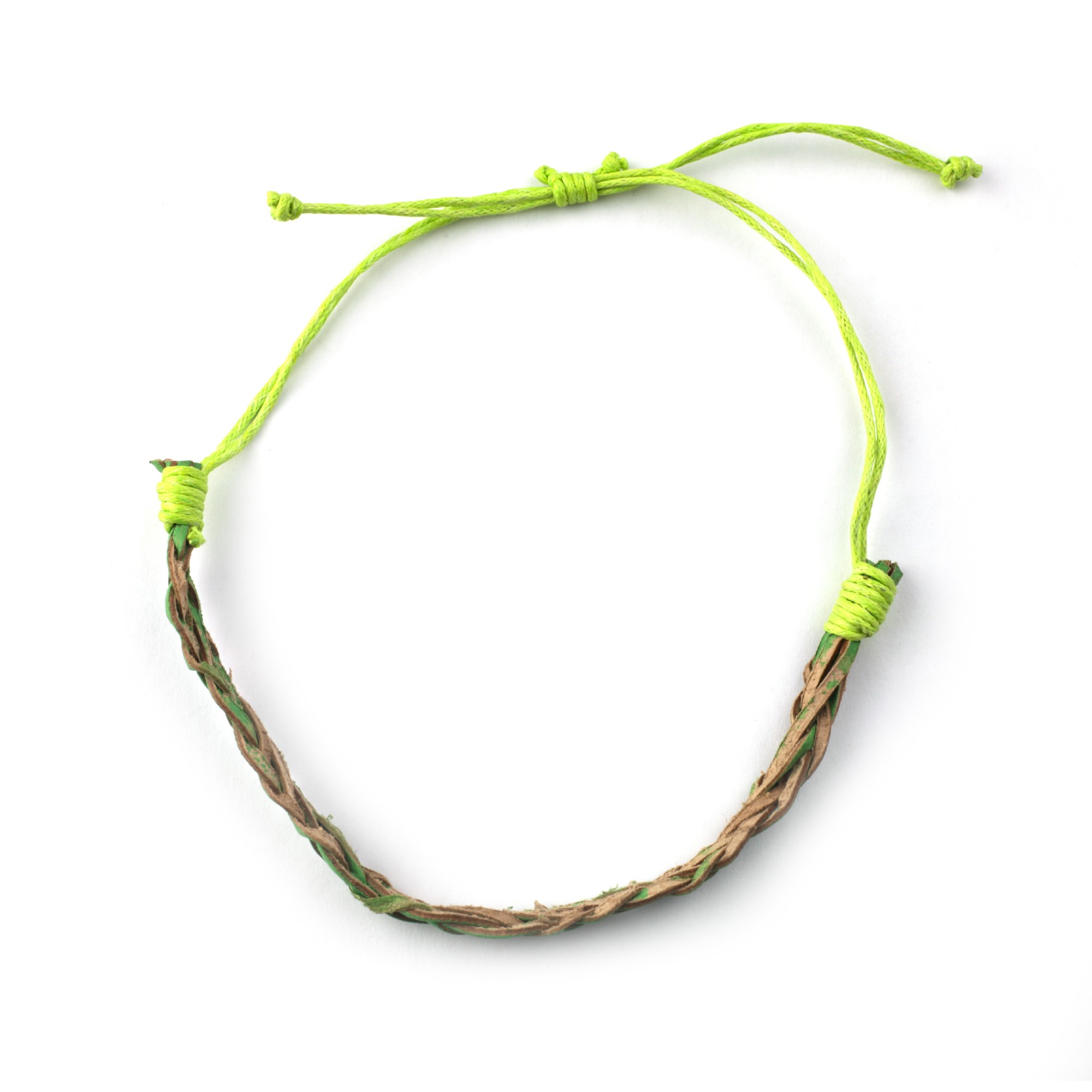 Armband geflochten, hellgrün, Ø 10 cm günstig bestellen