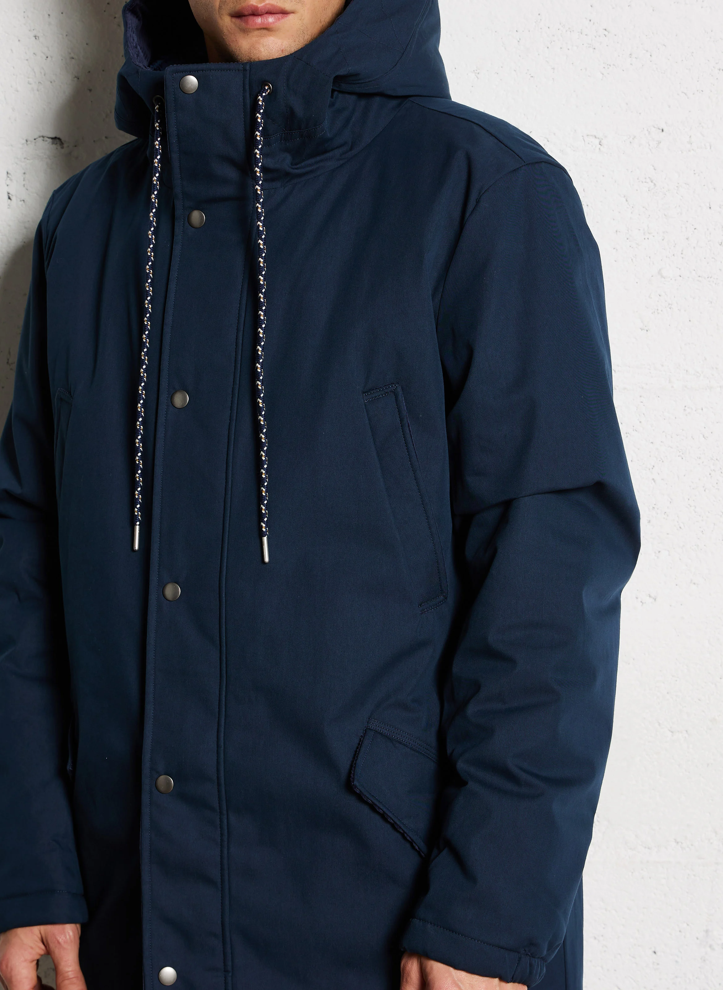 CHEVERNY - Parka oversize en coton mélangé | Bleu