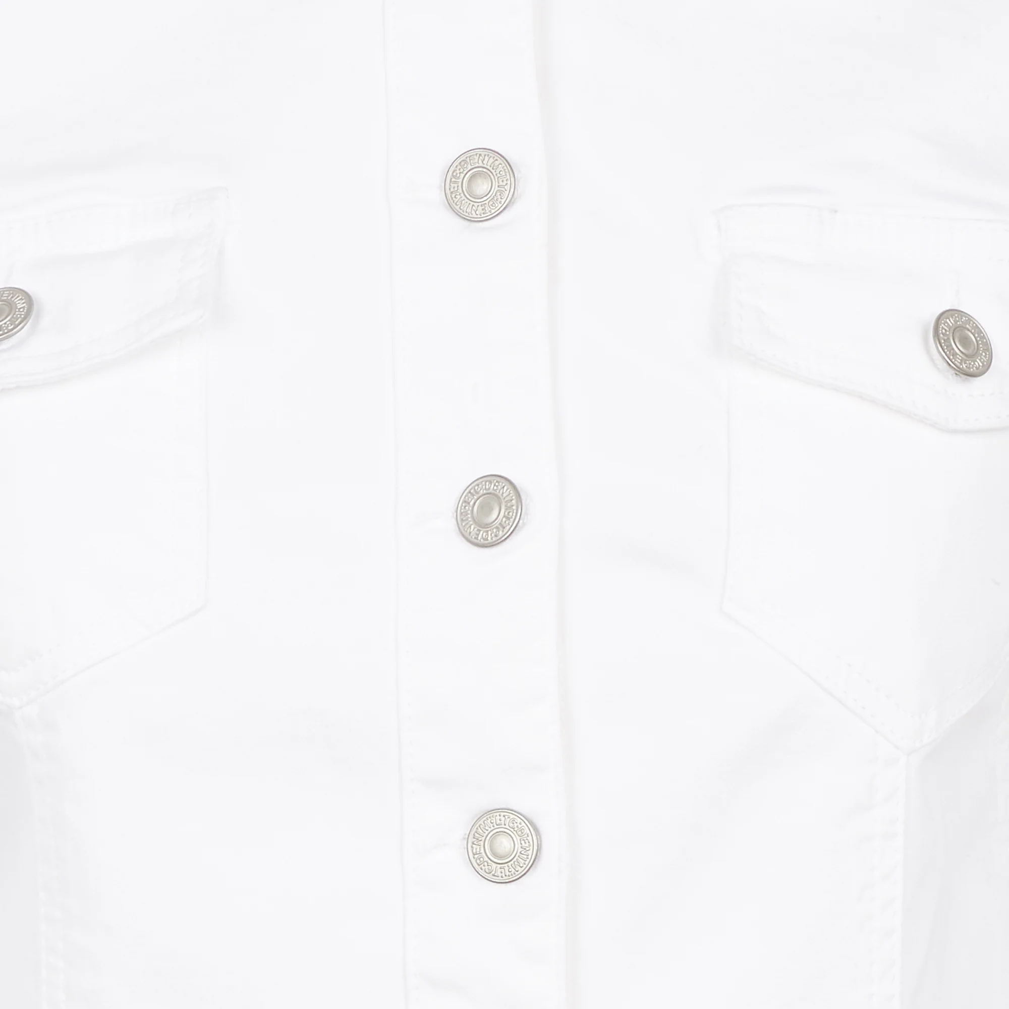 LILLY - Veste col classique en coton stretch | Blanc